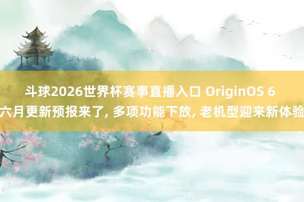 斗球2026世界杯赛事直播入口 OriginOS 6 六月更新预报来了, 多项功能下放, 老机型迎来新体验