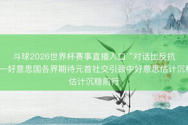 斗球2026世界杯赛事直播入口 “对话比反抗好”——好意思国各界期待元首社交引颈中好意思估计沉稳前行