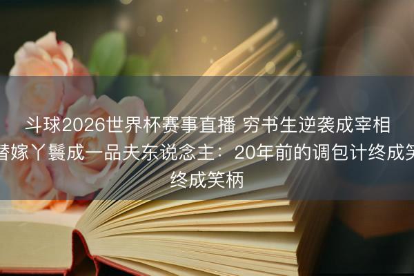 斗球2026世界杯赛事直播 穷书生逆袭成宰相,替嫁丫鬟成一品夫东说念主:20年前的调包计终成笑柄